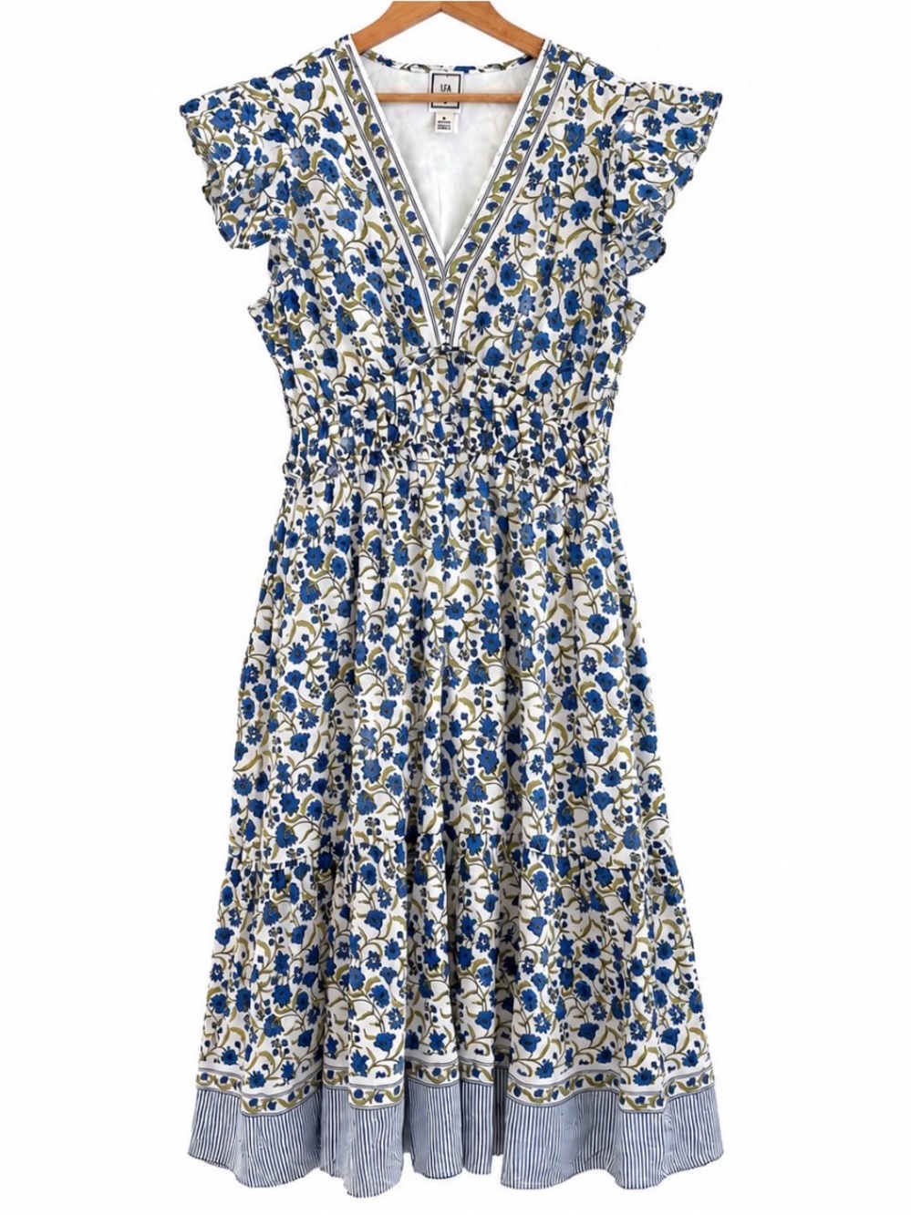 Lea 100% cotton made in India cottagecore midi dress XL